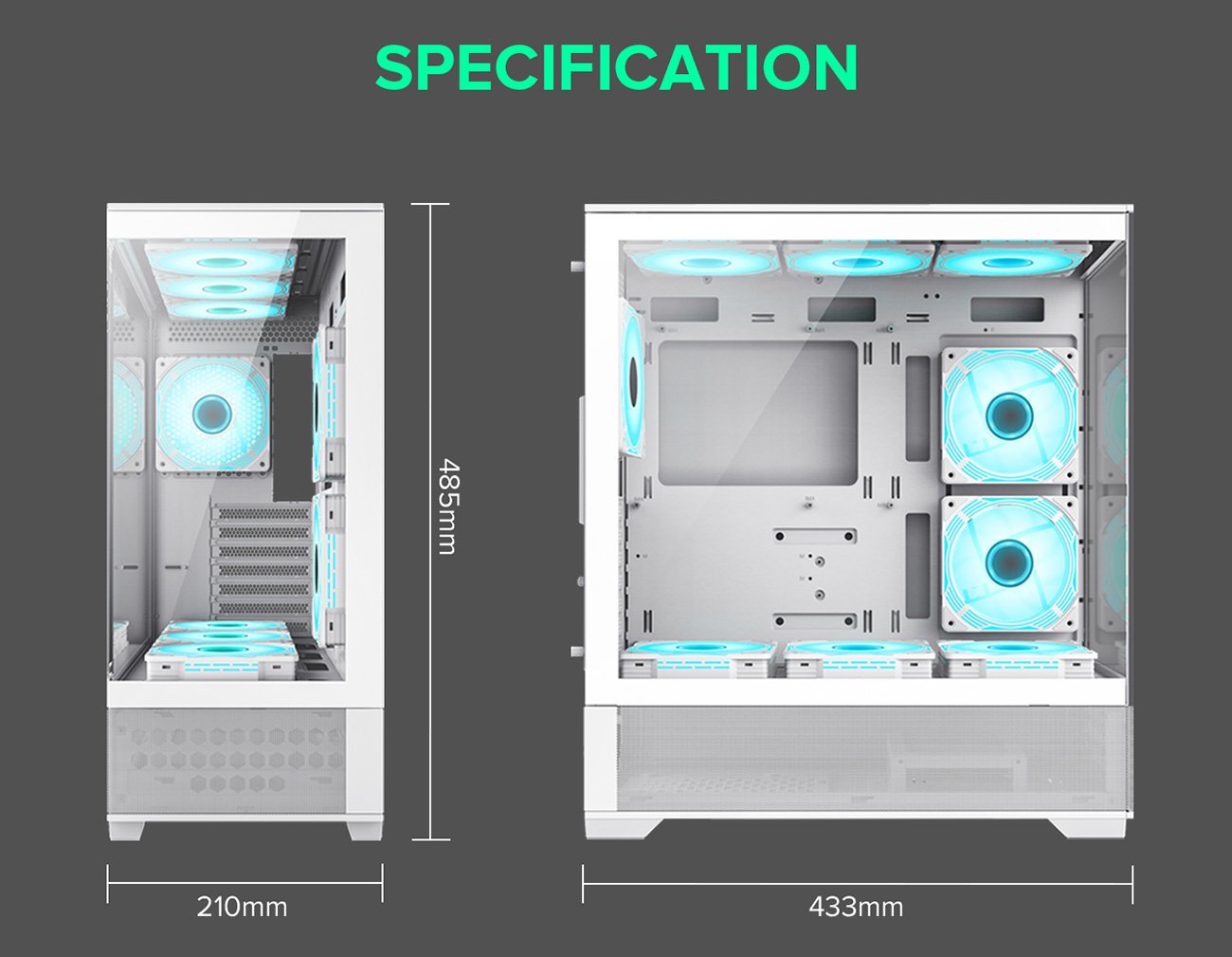 GAMEMAX VISTA AW White Computer Case